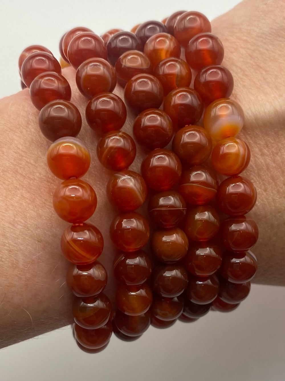 🔥🧡 8mm Carnelian Crystal Bead Bracelets 🧡🔥